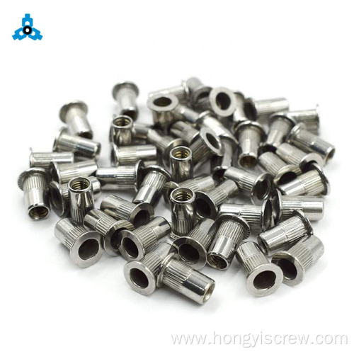 Knurled Open End Rivet Nut Knurled Stainless Steel